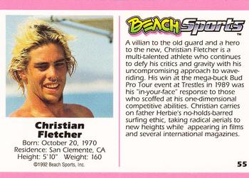 1992 Beach Sports #55 Christian Fletcher Back